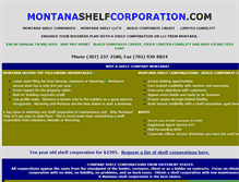 Tablet Screenshot of montanashelfcorporation.com